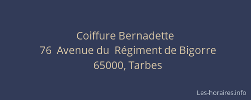 Coiffure Bernadette