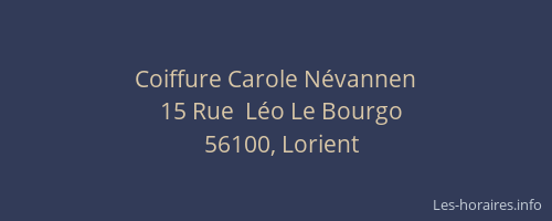 Coiffure Carole Névannen