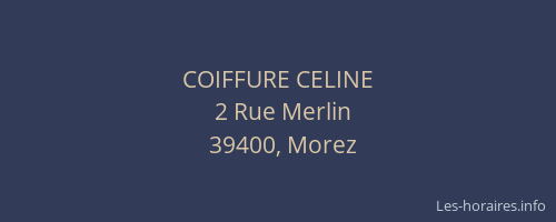 COIFFURE CELINE