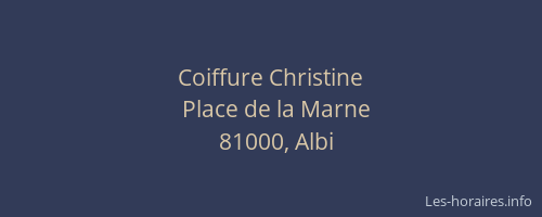 Coiffure Christine