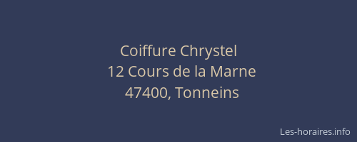 Coiffure Chrystel