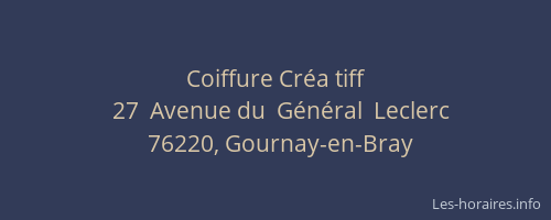 Coiffure Créa tiff