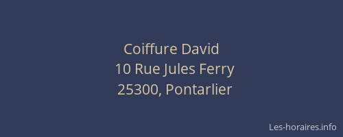 Coiffure David