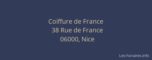 Coiffure de France