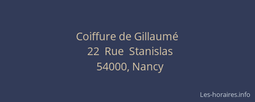 Coiffure de Gillaumé