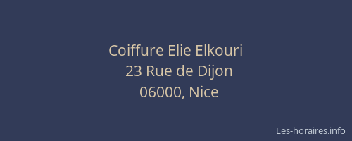 Coiffure Elie Elkouri