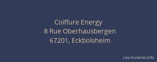 Coiffure Energy