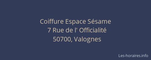 Coiffure Espace Sésame
