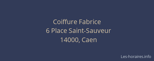 Coiffure Fabrice