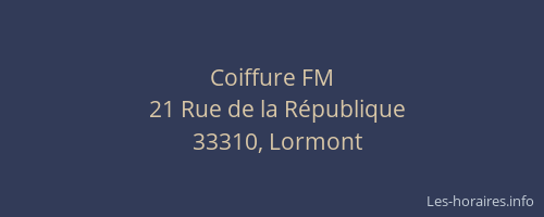 Coiffure FM
