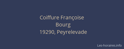 Coiffure Françoise