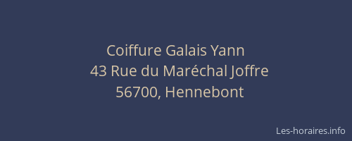 Coiffure Galais Yann