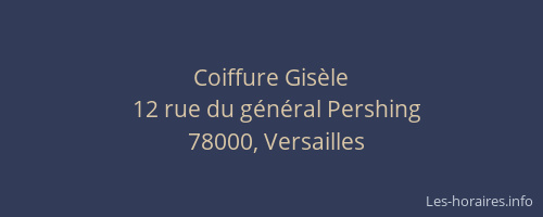 Coiffure Gisèle