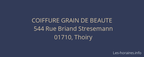 COIFFURE GRAIN DE BEAUTE