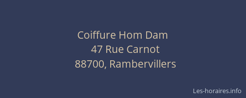 Coiffure Hom Dam