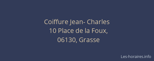 Coiffure Jean- Charles