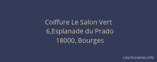 Coiffure Le Salon Vert