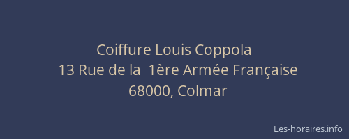 Coiffure Louis Coppola