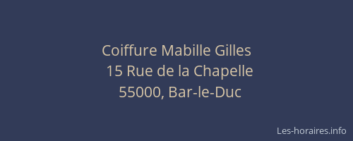 Coiffure Mabille Gilles