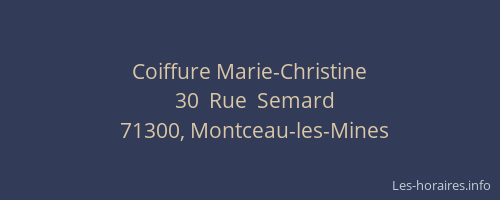 Coiffure Marie-Christine