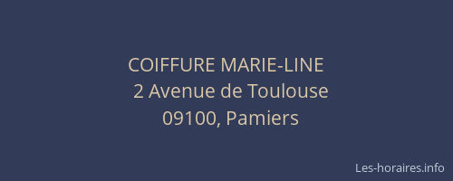 COIFFURE MARIE-LINE