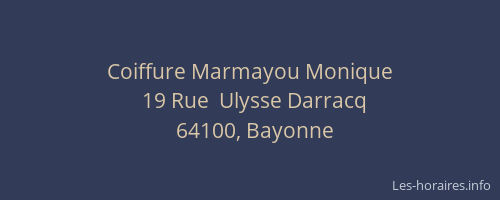Coiffure Marmayou Monique