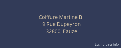 Coiffure Martine B