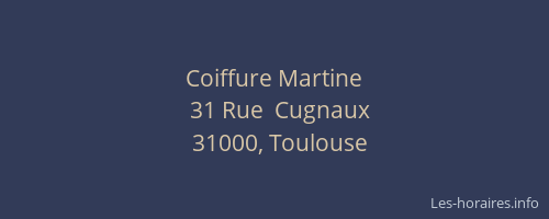 Coiffure Martine