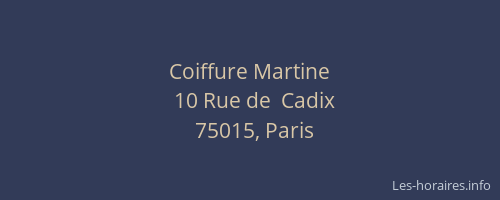 Coiffure Martine