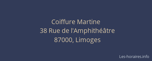 Coiffure Martine