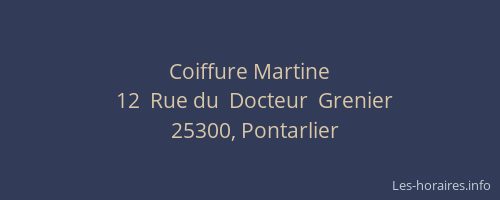 Coiffure Martine