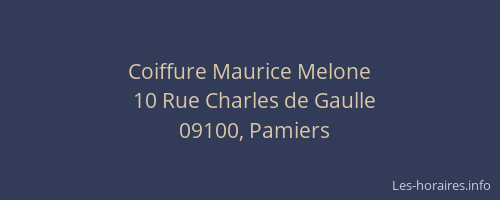 Coiffure Maurice Melone