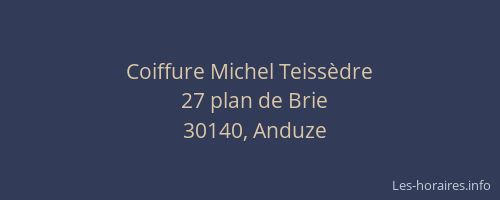 Coiffure Michel Teissèdre