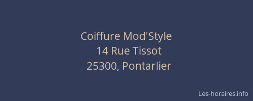Coiffure Mod'Style