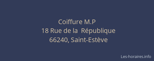 Coiffure M.P