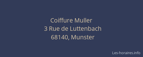 Coiffure Muller