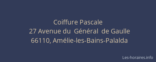 Coiffure Pascale