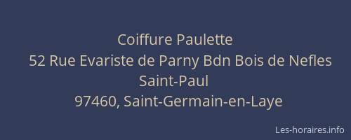 Coiffure Paulette