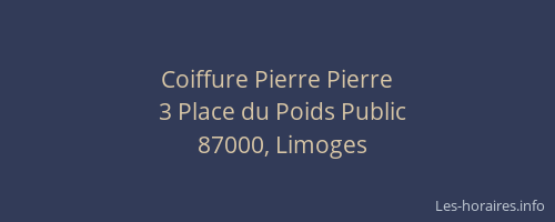 Coiffure Pierre Pierre