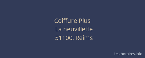 Coiffure Plus