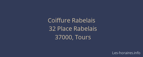 Coiffure Rabelais