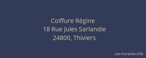 Coiffure Régine