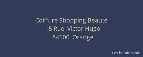 Coiffure Shopping Beauté