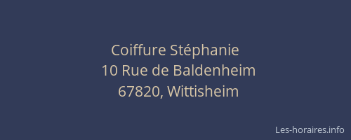 Coiffure Stéphanie