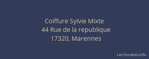 Coiffure Sylvie Mixte