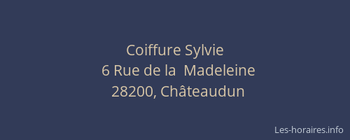 Coiffure Sylvie