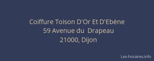 Coiffure Toison D'Or Et D'Ebène