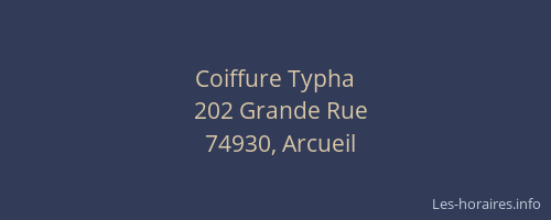 Coiffure Typha