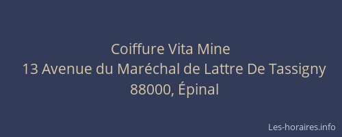 Coiffure Vita Mine