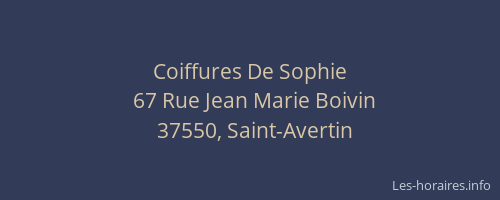 Coiffures De Sophie